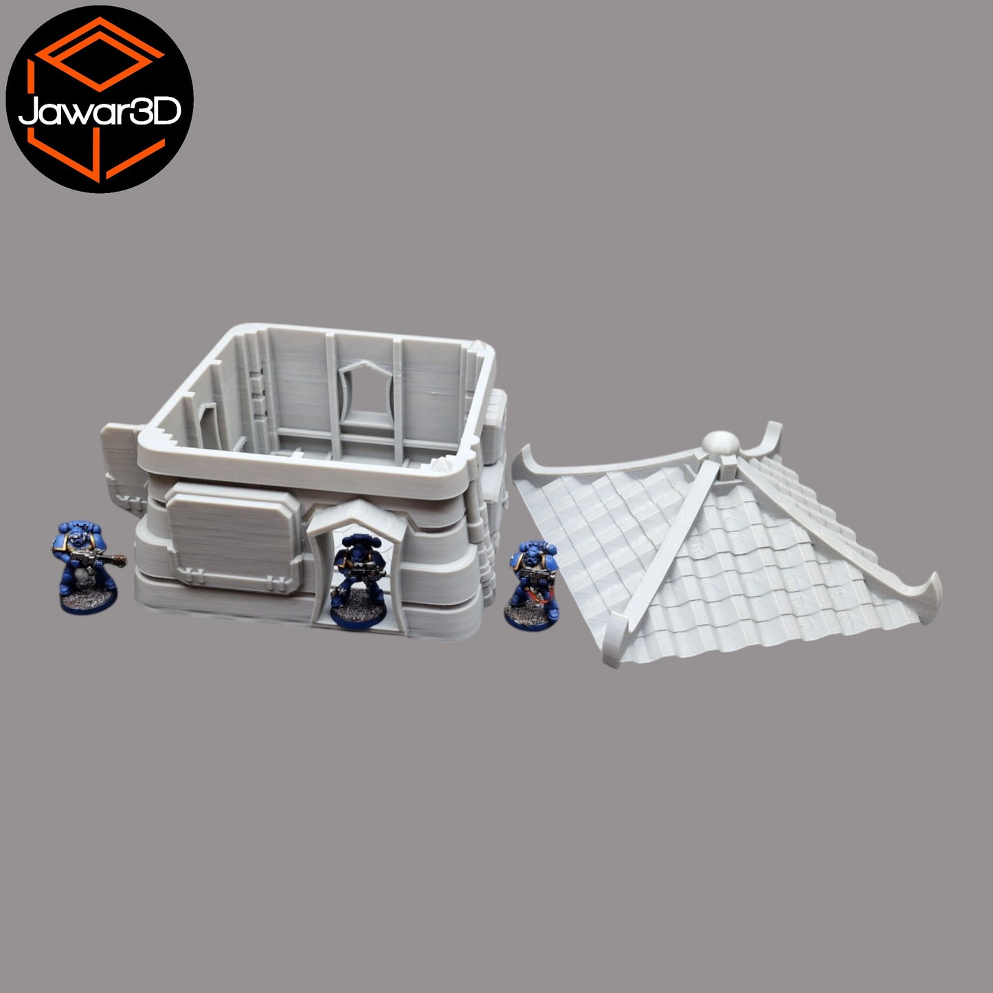 Wargaming 28mm scatter terrain scenery showing 3D-printed item that is compatible with games such as Warhammer 40K, Star Wars Legions, D+D, Dungeons and Dragons, Sci-Fi, Fantasy and other miniature tabletop games. Brand Jawar3d found at www.jawar3d.co.uk.