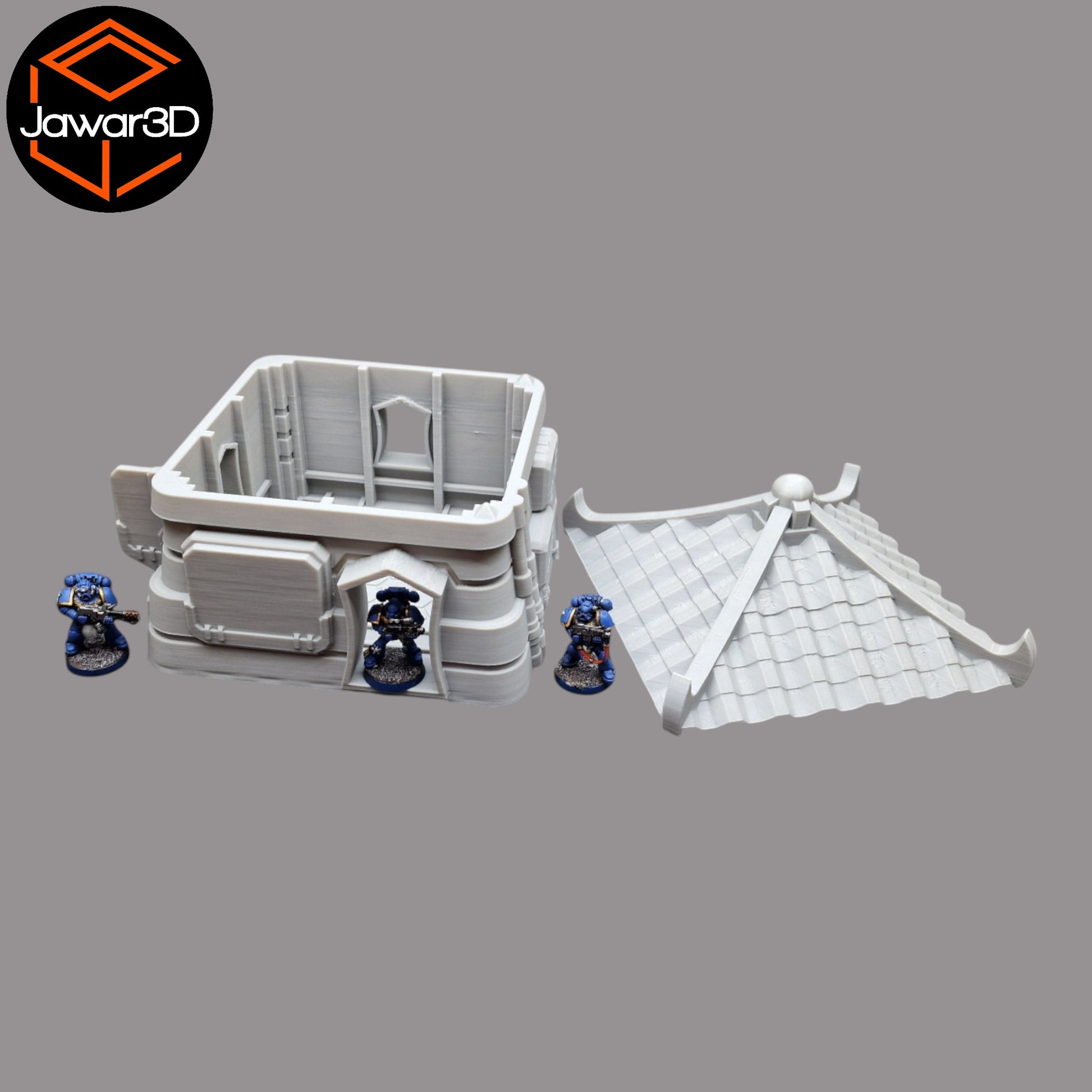 Wargaming 28mm scatter terrain scenery showing 3D-printed item that is compatible with games such as Warhammer 40K, Star Wars Legions, D+D, Dungeons and Dragons, Sci-Fi, Fantasy and other miniature tabletop games. Brand Jawar3d found at www.jawar3d.co.uk.