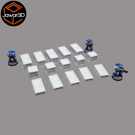 Wargaming 28mm scatter terrain scenery showing 3D-printed item that is compatible with games such as Warhammer 40K, Star Wars Legions, D+D, Dungeons and Dragons, Sci-Fi, Fantasy and other miniature tabletop games. Brand Jawar3d found at www.jawar3d.co.uk.