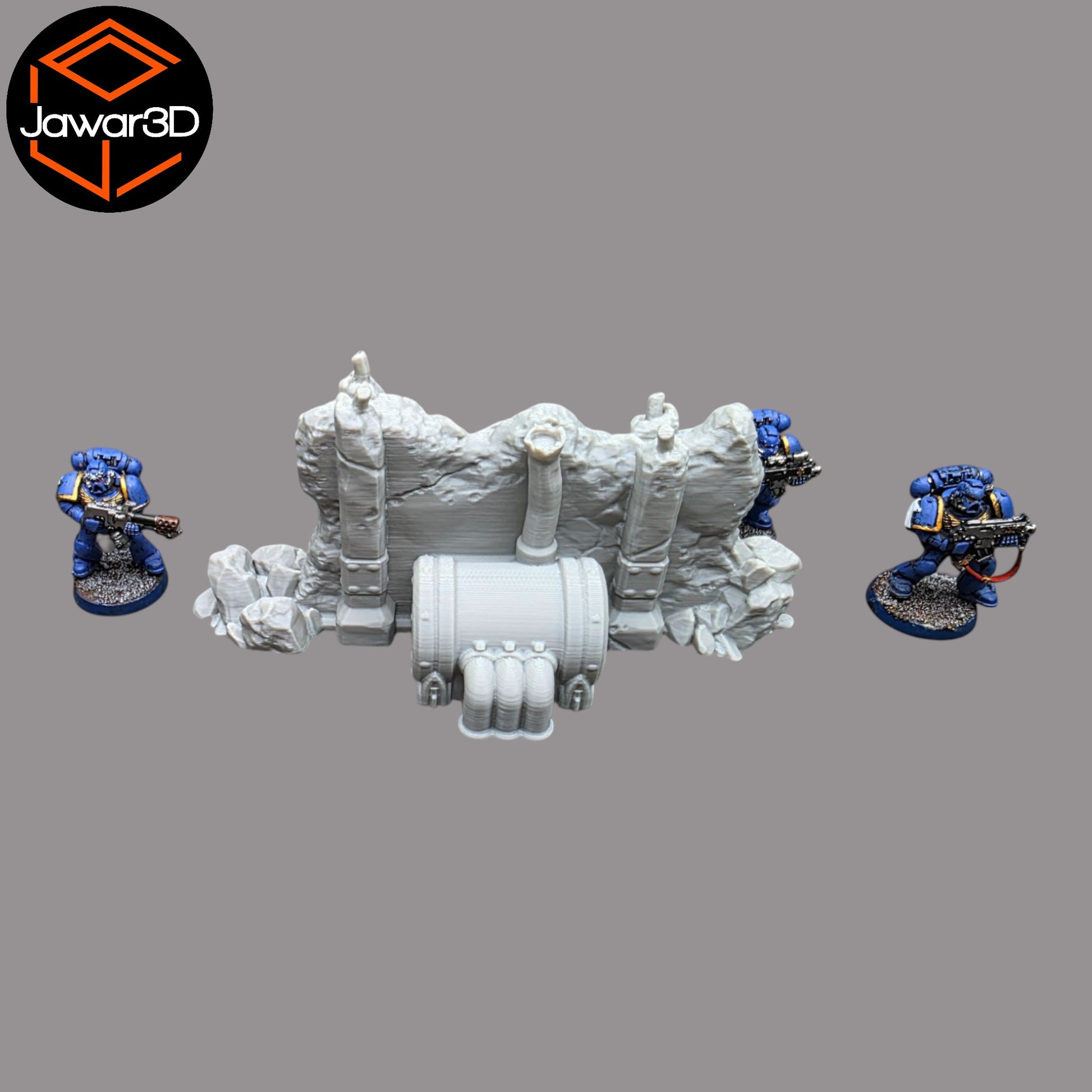 Wargaming 28mm scatter terrain scenery showing 3D-printed item that is compatible with games such as Warhammer 40K, Star Wars Legions, D+D, Dungeons and Dragons, Sci-Fi, Fantasy and other miniature tabletop games. Brand Jawar3d found at www.jawar3d.co.uk.