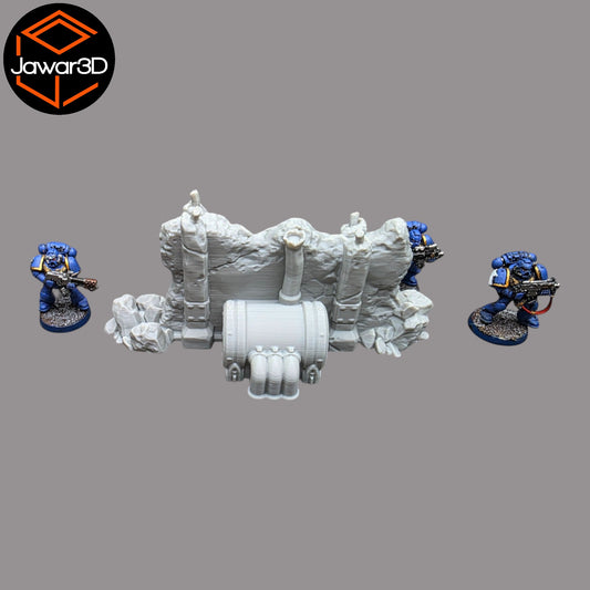 Wargaming 28mm scatter terrain scenery showing 3D-printed item that is compatible with games such as Warhammer 40K, Star Wars Legions, D+D, Dungeons and Dragons, Sci-Fi, Fantasy and other miniature tabletop games. Brand Jawar3d found at www.jawar3d.co.uk.