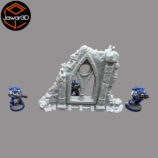 Wargaming 28mm scatter terrain scenery showing 3D-printed item that is compatible with games such as Warhammer 40K, Star Wars Legions, D+D, Dungeons and Dragons, Sci-Fi, Fantasy and other miniature tabletop games. Brand Jawar3d found at www.jawar3d.co.uk.