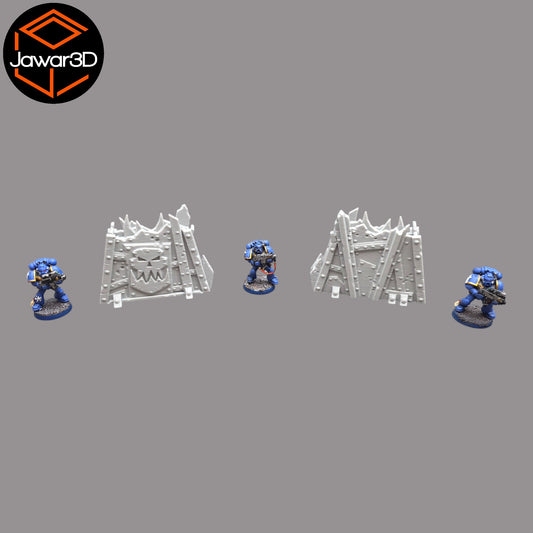 Wargaming 28mm scatter terrain scenery showing 3D-printed item that is compatible with games such as Warhammer 40K, Star Wars Legions, D+D, Dungeons and Dragons, Sci-Fi, Fantasy and other miniature tabletop games. Brand Jawar3d found at www.jawar3d.co.uk.