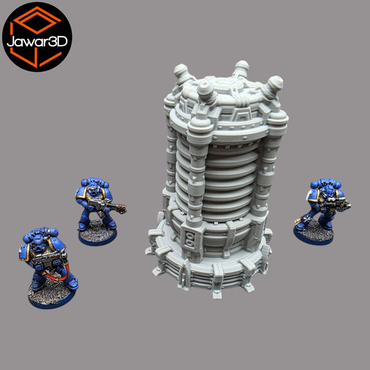 Wargaming 28mm scatter terrain scenery showing 3D-printed item that is compatible with games such as Warhammer 40K, Star Wars Legions, D+D, Dungeons and Dragons, Sci-Fi, Fantasy and other miniature tabletop games. Brand Jawar3d found at www.jawar3d.co.uk.