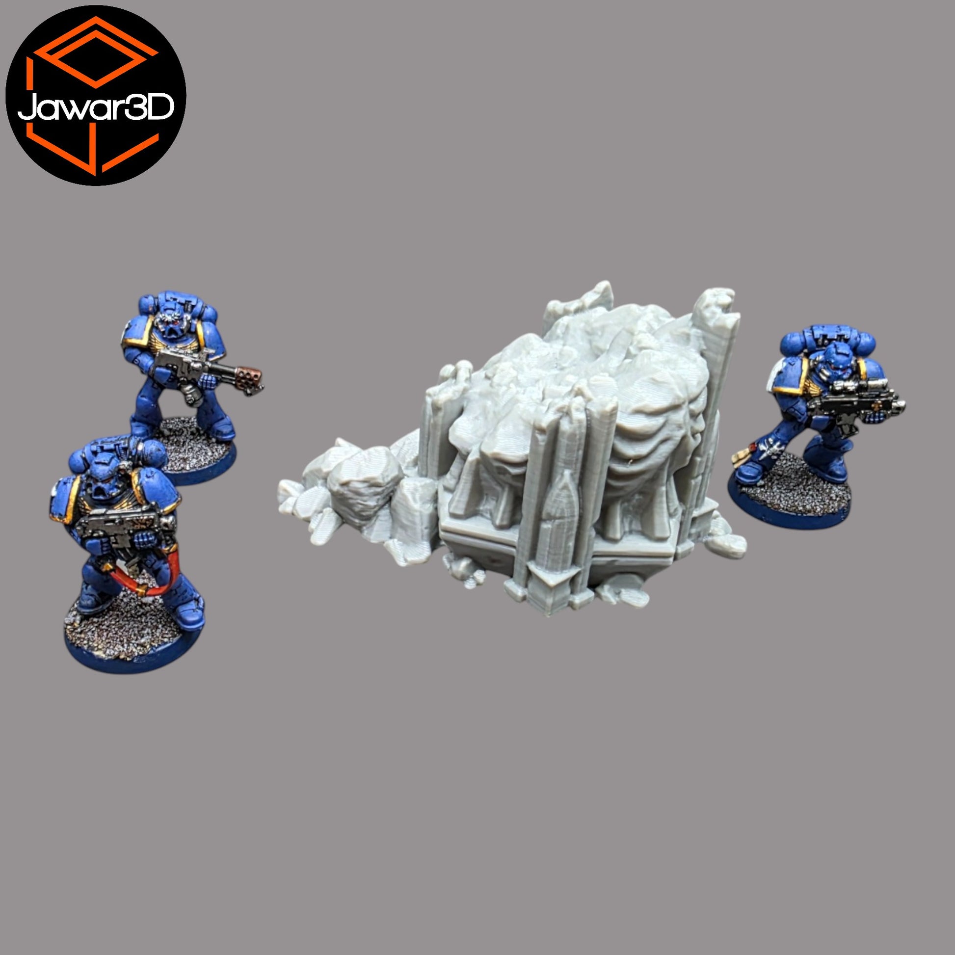 Wargaming 28mm scatter terrain scenery showing 3D-printed item that is compatible with games such as Warhammer 40K, Star Wars Legions, D+D, Dungeons and Dragons, Sci-Fi, Fantasy and other miniature tabletop games. Brand Jawar3d found at www.jawar3d.co.uk.