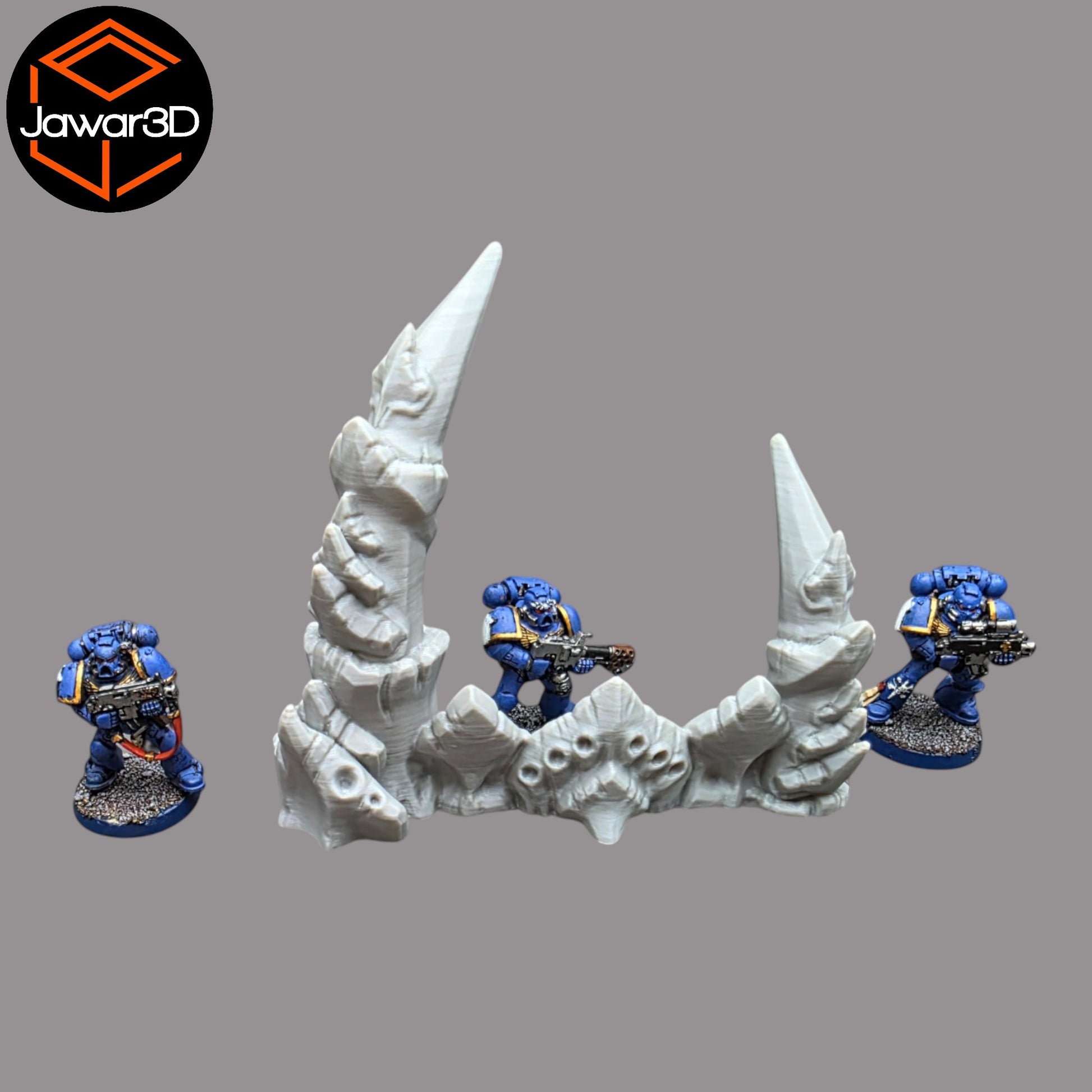 Wargaming 28mm scatter terrain scenery showing 3D-printed item that is compatible with games such as Warhammer 40K, Star Wars Legions, D+D, Dungeons and Dragons, Sci-Fi, Fantasy and other miniature tabletop games. Brand Jawar3d found at www.jawar3d.co.uk.
