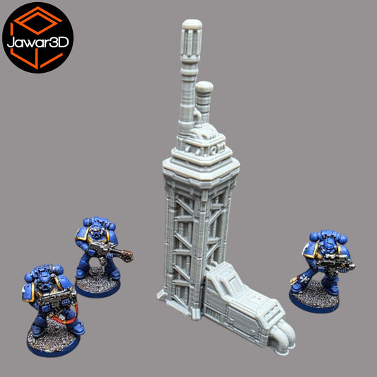 Wargaming 28mm scatter terrain scenery showing 3D-printed item that is compatible with games such as Warhammer 40K, Star Wars Legions, D+D, Dungeons and Dragons, Sci-Fi, Fantasy and other miniature tabletop games. Brand Jawar3d found at www.jawar3d.co.uk.