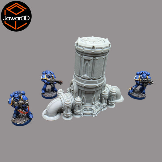 Wargaming 28mm scatter terrain scenery showing 3D-printed item that is compatible with games such as Warhammer 40K, Star Wars Legions, D+D, Dungeons and Dragons, Sci-Fi, Fantasy and other miniature tabletop games. Brand Jawar3d found at www.jawar3d.co.uk.