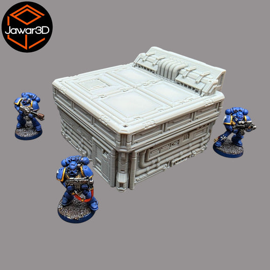Wargaming 28mm scatter terrain scenery showing 3D-printed item that is compatible with games such as Warhammer 40K, Star Wars Legions, D+D, Dungeons and Dragons, Sci-Fi, Fantasy and other miniature tabletop games. Brand Jawar3d found at www.jawar3d.co.uk.