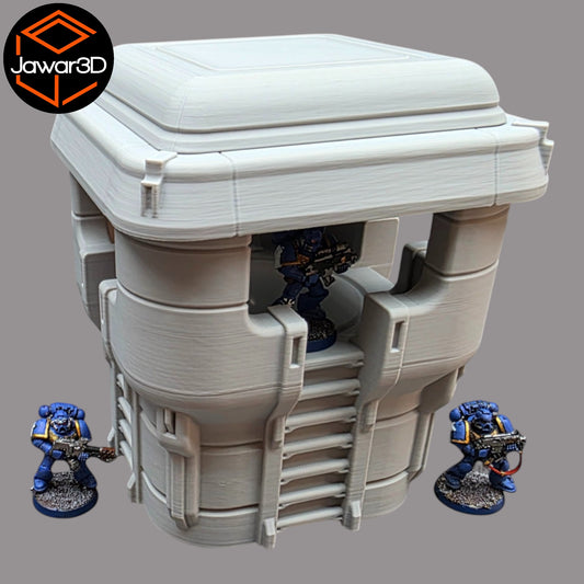 Wargaming 28mm scatter terrain scenery showing 3D-printed item that is compatible with games such as Warhammer 40K, Star Wars Legions, D+D, Dungeons and Dragons, Sci-Fi, Fantasy and other miniature tabletop games. Brand Jawar3d found at www.jawar3d.co.uk.