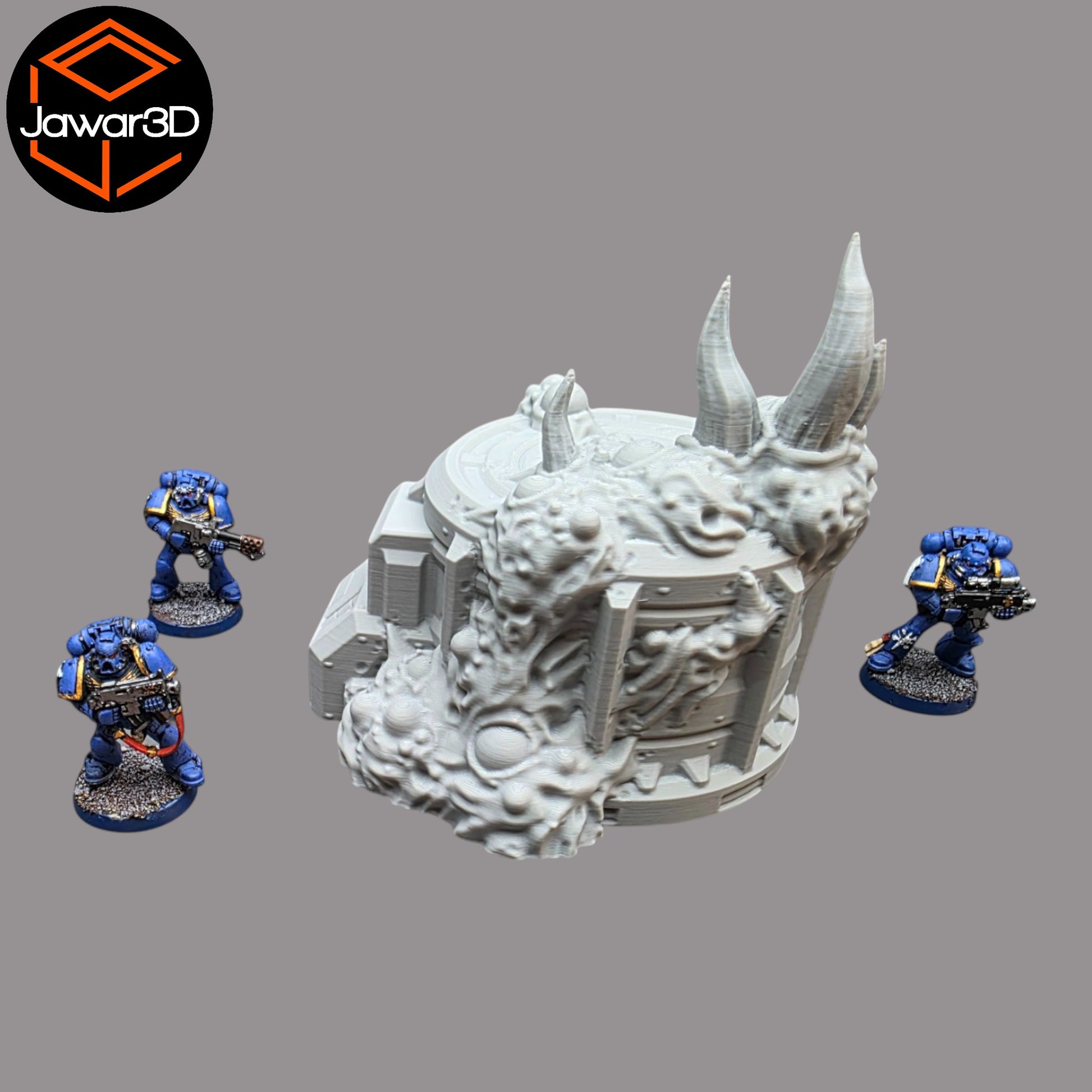 Wargaming 28mm scatter terrain scenery showing 3D-printed item that is compatible with games such as Warhammer 40K, Star Wars Legions, D+D, Dungeons and Dragons, Sci-Fi, Fantasy and other miniature tabletop games. Brand Jawar3d found at www.jawar3d.co.uk.