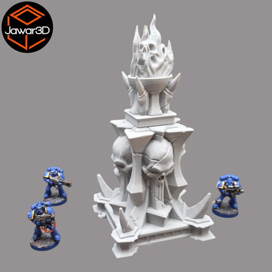 Wargaming 28mm scatter terrain scenery showing 3D-printed item that is compatible with games such as Warhammer 40K, Star Wars Legions, D+D, Dungeons and Dragons, Sci-Fi, Fantasy and other miniature tabletop games. Brand Jawar3d found at www.jawar3d.co.uk.