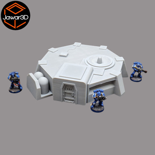 Wargaming 28mm scatter terrain scenery showing 3D-printed item that is compatible with games such as Warhammer 40K, Star Wars Legions, D+D, Dungeons and Dragons, Sci-Fi, Fantasy and other miniature tabletop games. Brand Jawar3d found at www.jawar3d.co.uk.