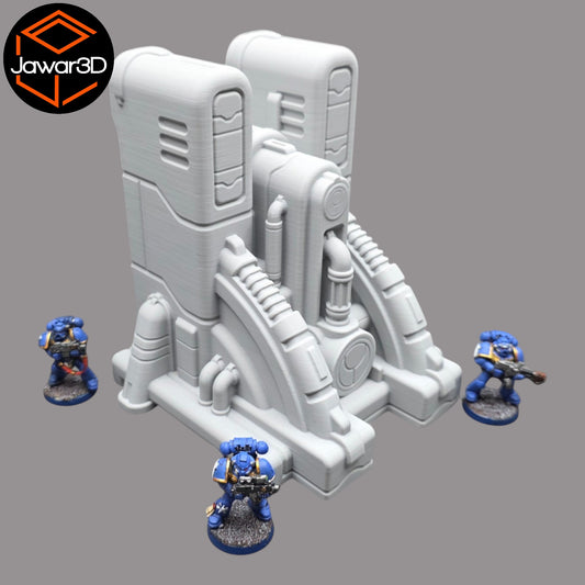 Wargaming 28mm scatter terrain scenery showing 3D-printed item that is compatible with games such as Warhammer 40K, Star Wars Legions, D+D, Dungeons and Dragons, Sci-Fi, Fantasy and other miniature tabletop games. Brand Jawar3d found at www.jawar3d.co.uk.