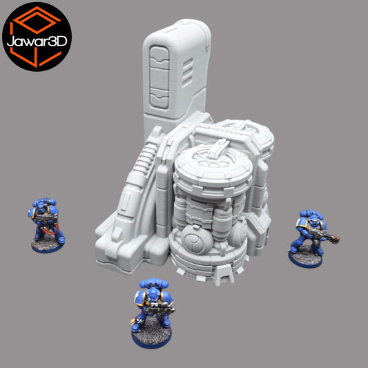 Wargaming 28mm scatter terrain scenery showing 3D-printed item that is compatible with games such as Warhammer 40K, Star Wars Legions, D+D, Dungeons and Dragons, Sci-Fi, Fantasy and other miniature tabletop games. Brand Jawar3d found at www.jawar3d.co.uk.