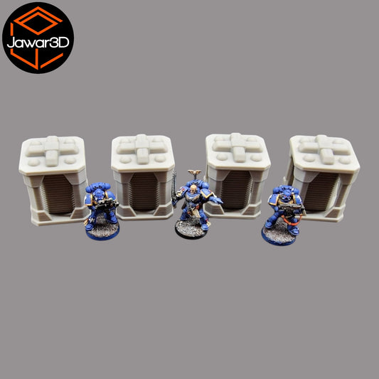 Wargaming 28mm scatter terrain scenery showing 3D-printed item that is compatible with games such as Warhammer 40K, Star Wars Legions, D+D, Dungeons and Dragons, Sci-Fi, Fantasy and other miniature tabletop games. Brand Jawar3d found at www.jawar3d.co.uk.