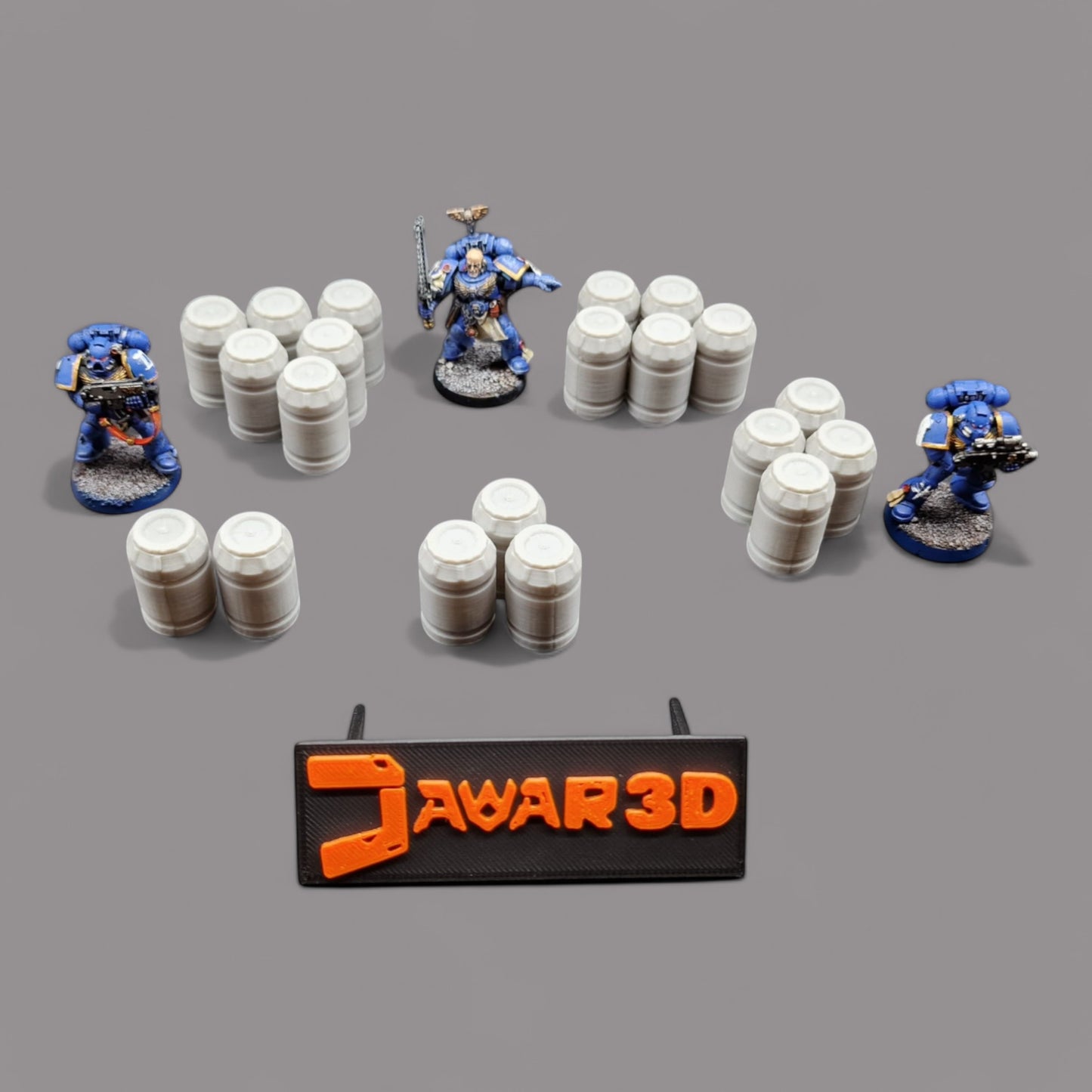 Wargaming 28mm scatter terrain scenery showing 3D-printed Imperial_Vat to be compatible with games such as Warhammer 40K, Star Wars Legions, D+D, Dungeons and Dragons, Sci-Fi, Fantasy and other miniature tabletop games. Brand Jawar3d.