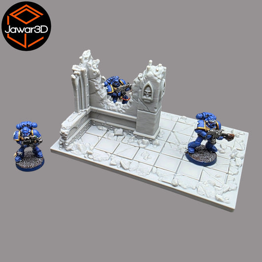 Wargaming 28mm scatter terrain scenery showing 3D-printed item that is compatible with games such as Warhammer 40K, Star Wars Legions, D+D, Dungeons and Dragons, Sci-Fi, Fantasy and other miniature tabletop games. Brand Jawar3d found at www.jawar3d.co.uk.