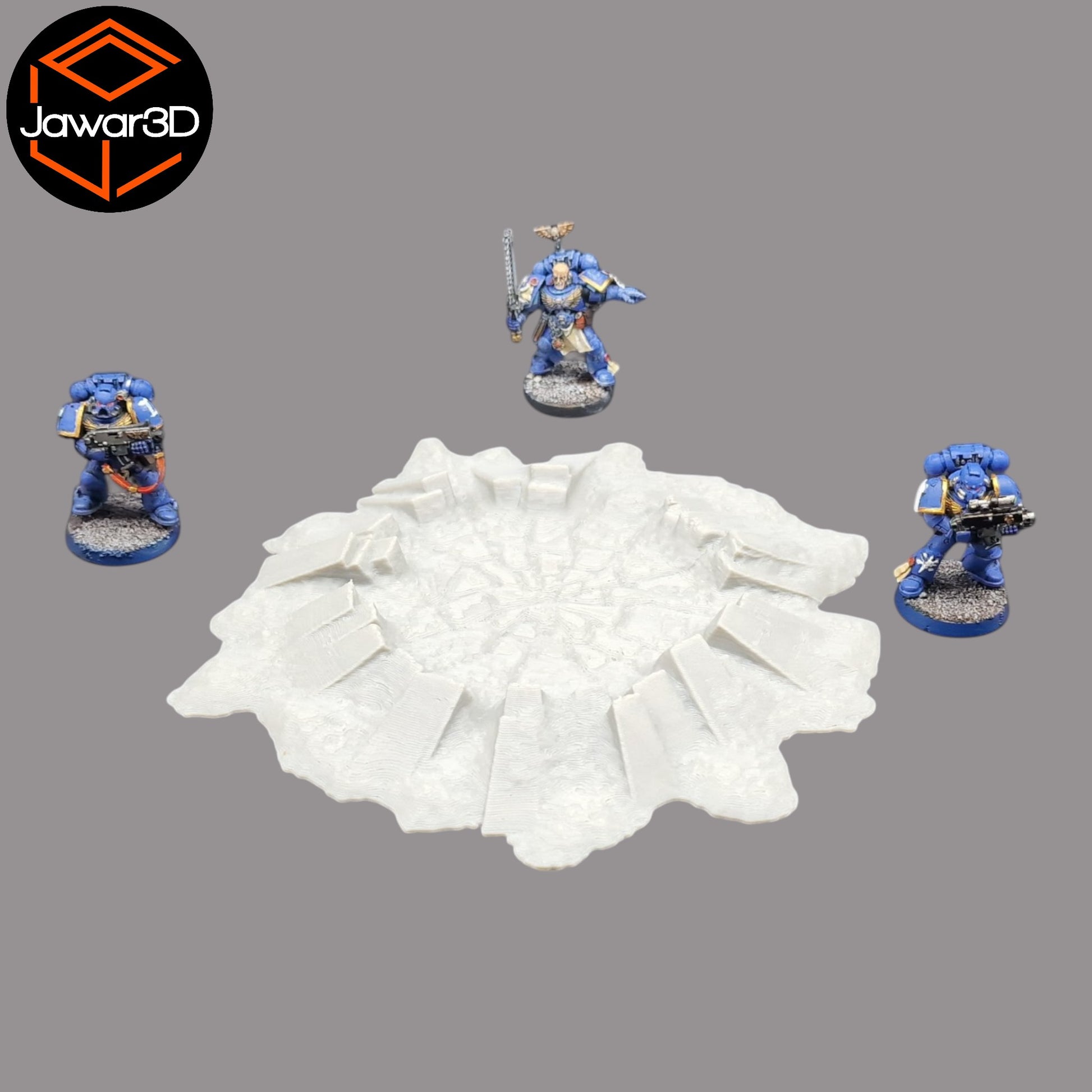 Wargaming 28mm scatter terrain scenery showing 3D-printed item that is compatible with games such as Warhammer 40K, Star Wars Legions, D+D, Dungeons and Dragons, Sci-Fi, Fantasy and other miniature tabletop games. Brand Jawar3d found at www.jawar3d.co.uk.