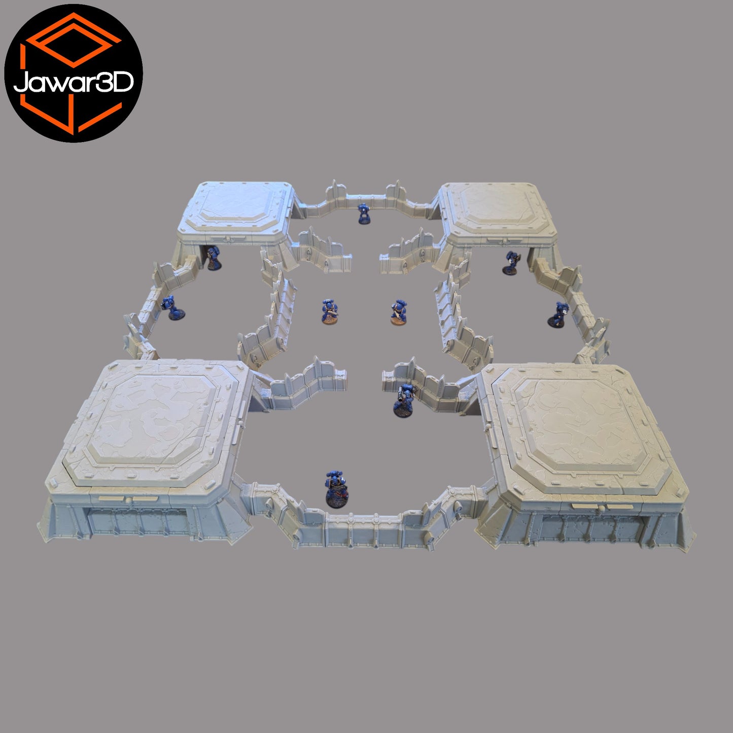 Wargaming 28mm scatter terrain scenery showing 3D-printed Trench Bunker to be compatible with games such as Warhammer 40K, Star Wars Legions, D+D, Dungeons and Dragons, Sci-Fi, Fantasy and other miniature tabletop games. Brand Jawar3d.
