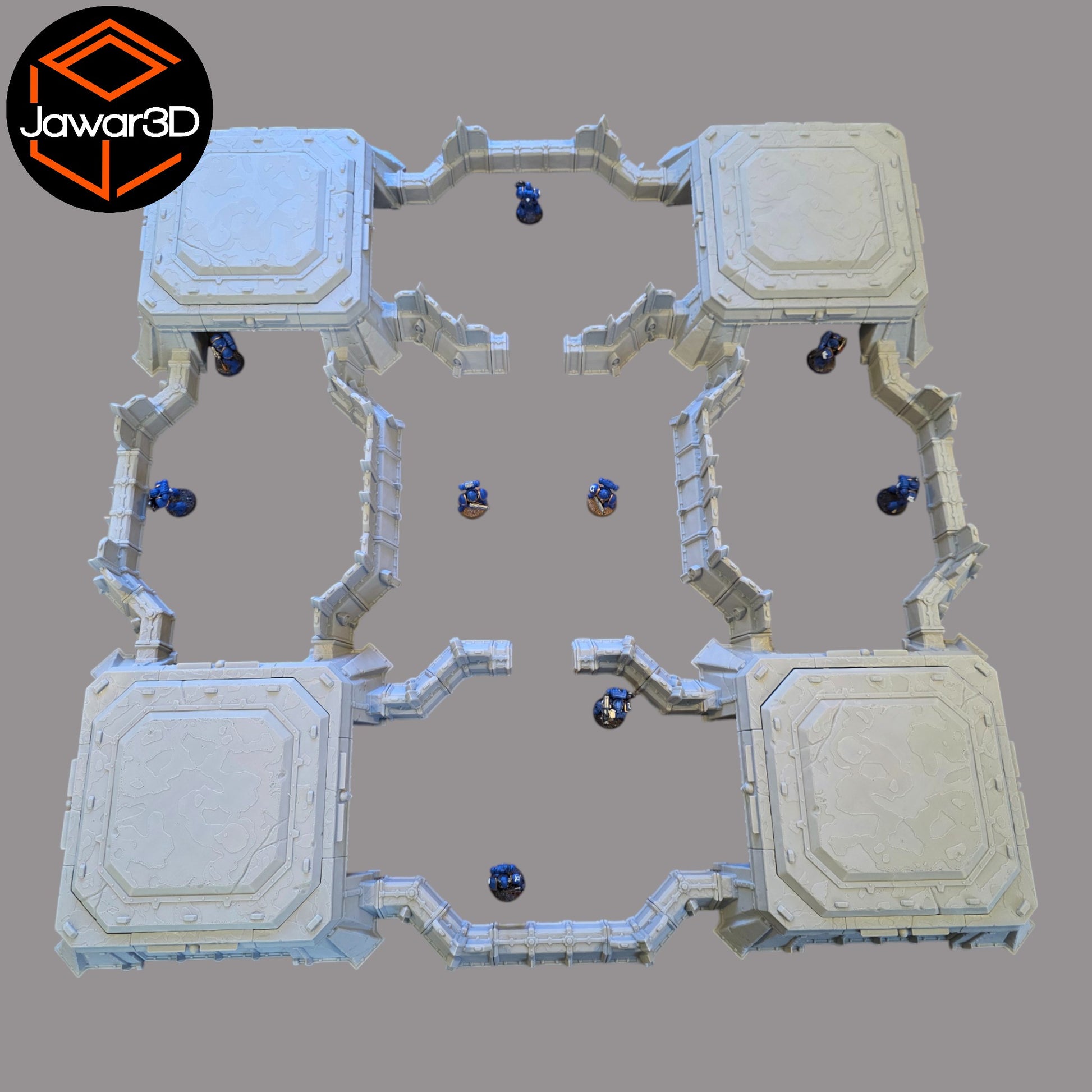 Wargaming 28mm scatter terrain scenery showing 3D-printed Trench Bunker to be compatible with games such as Warhammer 40K, Star Wars Legions, D+D, Dungeons and Dragons, Sci-Fi, Fantasy and other miniature tabletop games. Brand Jawar3d.
