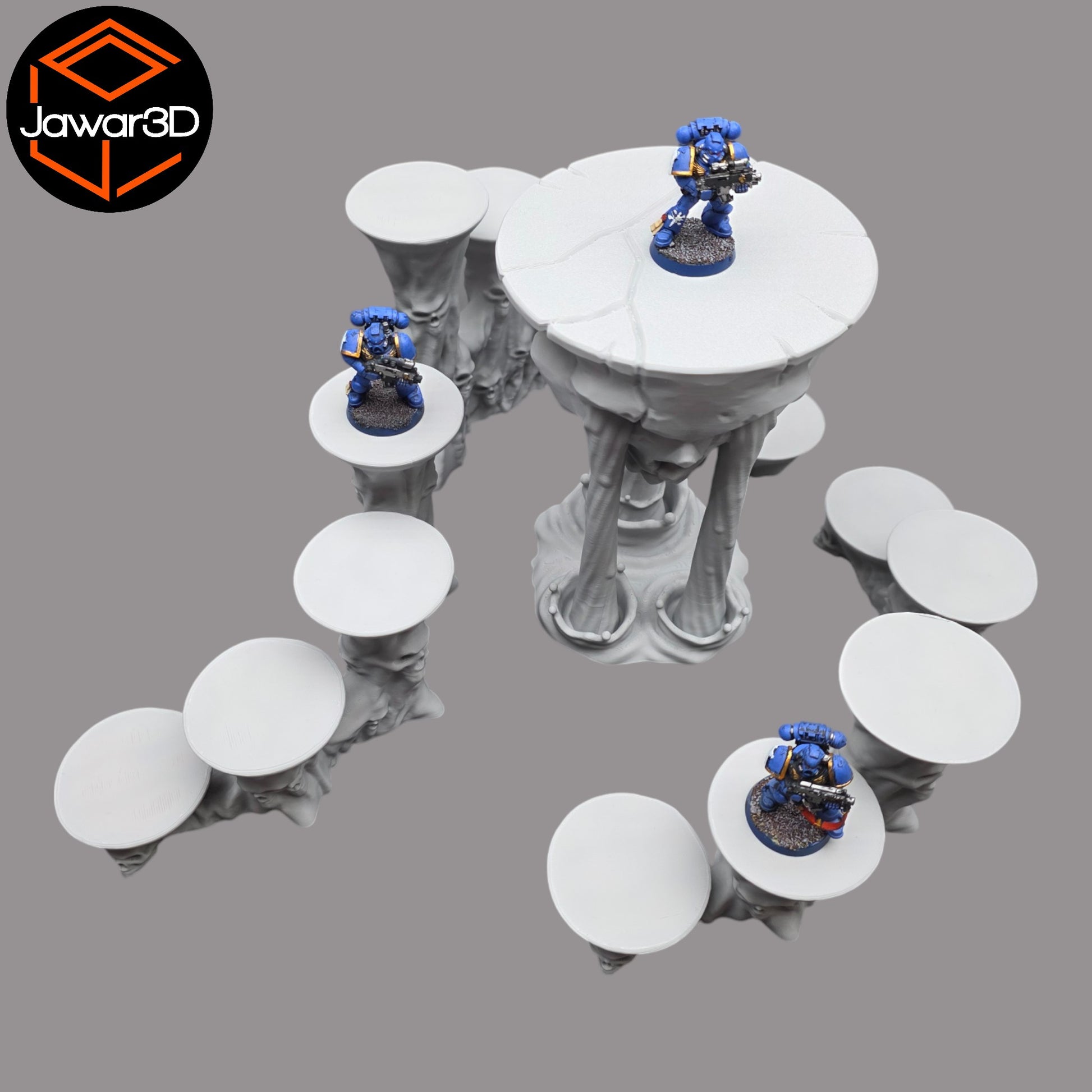 Wargaming 28mm scatter terrain scenery showing 3D-printed item that is compatible with games such as Warhammer 40K, Star Wars Legions, D+D, Dungeons and Dragons, Sci-Fi, Fantasy and other miniature tabletop games. Brand Jawar3d found at www.jawar3d.co.uk.