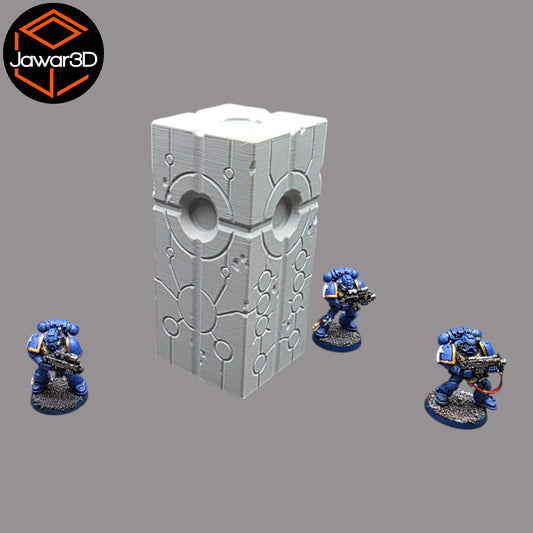 Wargaming 28mm scatter terrain scenery showing 3D-printed item that is compatible with games such as Warhammer 40K, Star Wars Legions, D+D, Dungeons and Dragons, Sci-Fi, Fantasy and other miniature tabletop games. Brand Jawar3d found at www.jawar3d.co.uk.