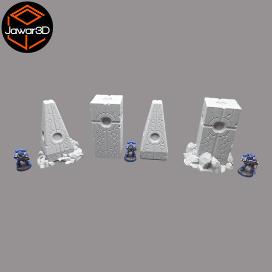 Wargaming 28mm scatter terrain scenery showing 3D-printed item that is compatible with games such as Warhammer 40K, Star Wars Legions, D+D, Dungeons and Dragons, Sci-Fi, Fantasy and other miniature tabletop games. Brand Jawar3d found at www.jawar3d.co.uk.