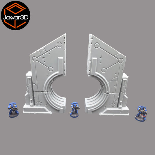 Wargaming 28mm scatter terrain scenery showing 3D-printed item that is compatible with games such as Warhammer 40K, Star Wars Legions, D+D, Dungeons and Dragons, Sci-Fi, Fantasy and other miniature tabletop games. Brand Jawar3d found at www.jawar3d.co.uk.