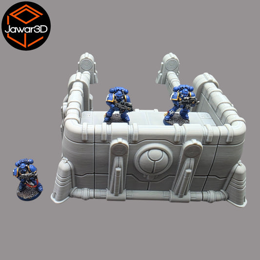 Wargaming 28mm scatter terrain scenery showing 3D-printed item that is compatible with games such as Warhammer 40K, Star Wars Legions, D+D, Dungeons and Dragons, Sci-Fi, Fantasy and other miniature tabletop games. Brand Jawar3d found at www.jawar3d.co.uk.