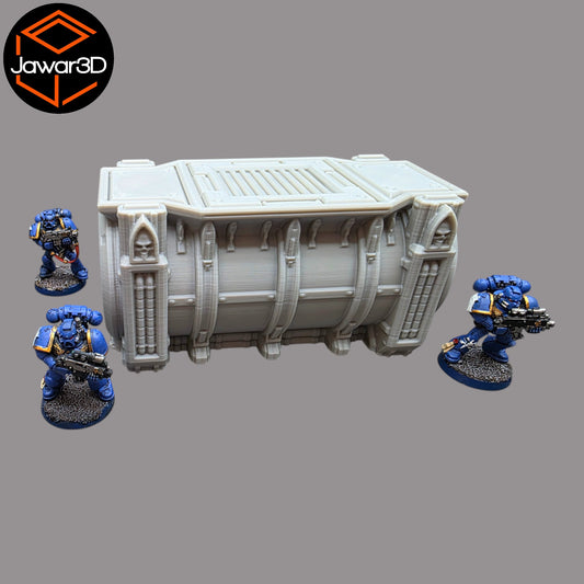 Wargaming 28mm scatter terrain scenery showing 3D-printed item that is compatible with games such as Warhammer 40K, Star Wars Legions, D+D, Dungeons and Dragons, Sci-Fi, Fantasy and other miniature tabletop games. Brand Jawar3d found at www.jawar3d.co.uk.