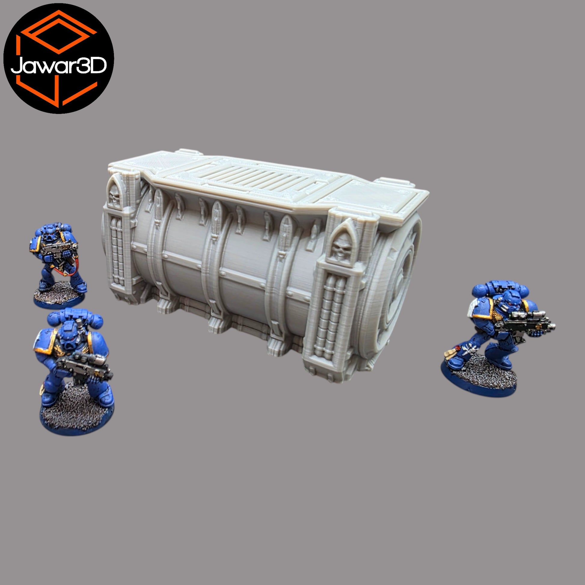 Wargaming 28mm scatter terrain scenery showing 3D-printed item that is compatible with games such as Warhammer 40K, Star Wars Legions, D+D, Dungeons and Dragons, Sci-Fi, Fantasy and other miniature tabletop games. Brand Jawar3d found at www.jawar3d.co.uk.