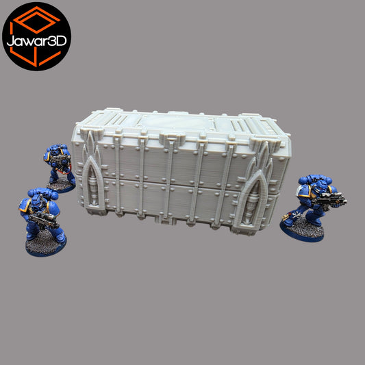 Wargaming 28mm scatter terrain scenery showing 3D-printed item that is compatible with games such as Warhammer 40K, Star Wars Legions, D+D, Dungeons and Dragons, Sci-Fi, Fantasy and other miniature tabletop games. Brand Jawar3d found at www.jawar3d.co.uk.
