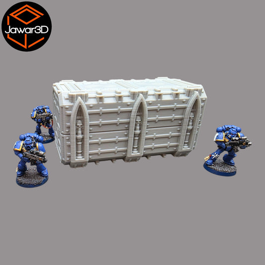 Wargaming 28mm scatter terrain scenery showing 3D-printed item that is compatible with games such as Warhammer 40K, Star Wars Legions, D+D, Dungeons and Dragons, Sci-Fi, Fantasy and other miniature tabletop games. Brand Jawar3d found at www.jawar3d.co.uk.