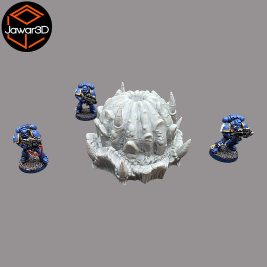 Wargaming 28mm scatter terrain scenery showing 3D-printed item that is compatible with games such as Warhammer 40K, Star Wars Legions, D+D, Dungeons and Dragons, Sci-Fi, Fantasy and other miniature tabletop games. Brand Jawar3d found at www.jawar3d.co.uk.