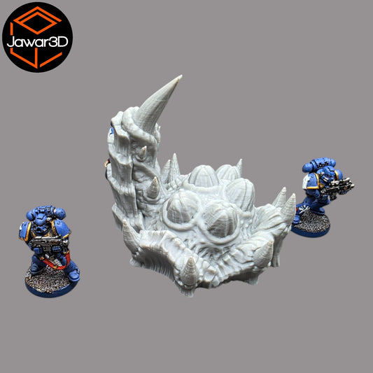 Wargaming 28mm scatter terrain scenery showing 3D-printed item that is compatible with games such as Warhammer 40K, Star Wars Legions, D+D, Dungeons and Dragons, Sci-Fi, Fantasy and other miniature tabletop games. Brand Jawar3d found at www.jawar3d.co.uk.