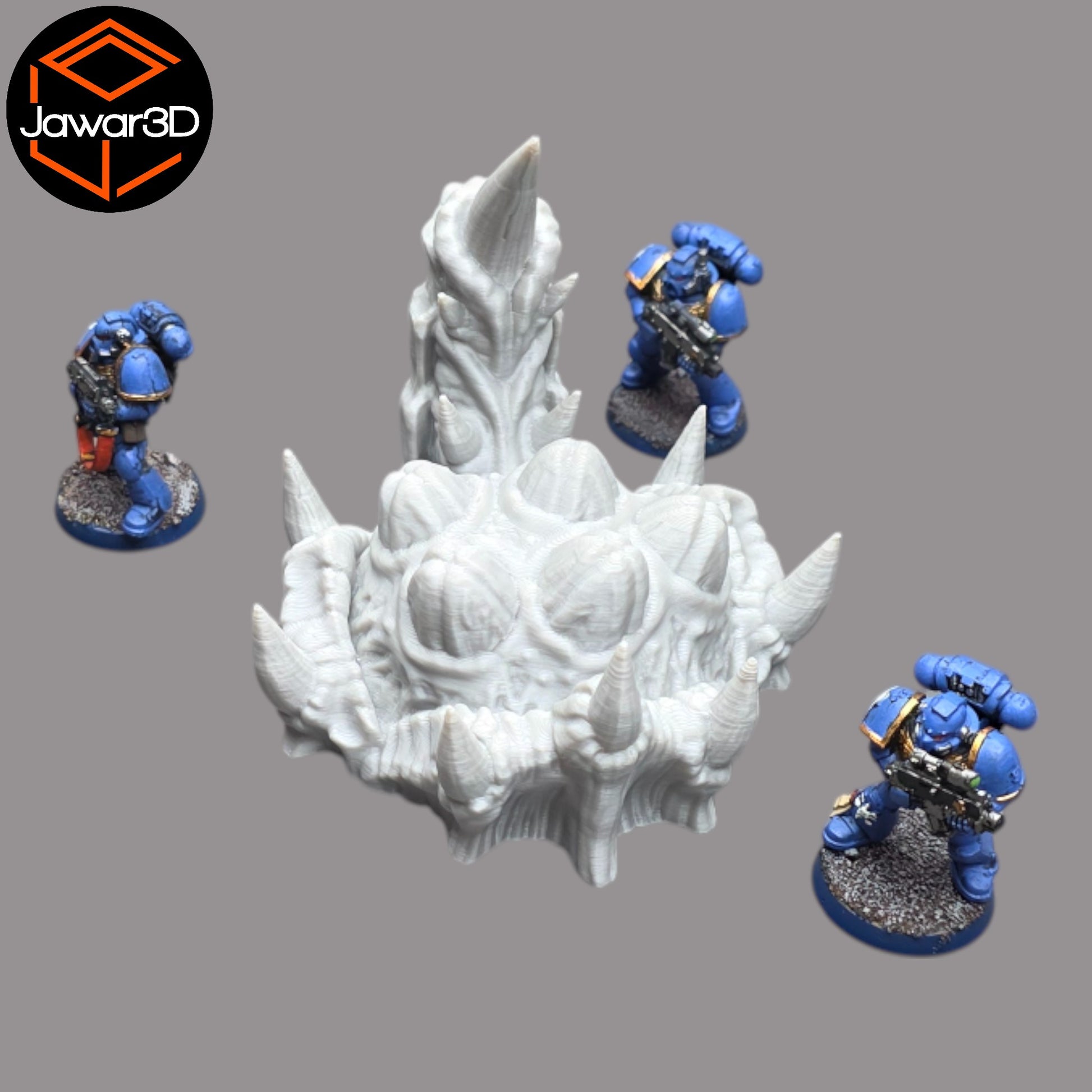 Wargaming 28mm scatter terrain scenery showing 3D-printed item that is compatible with games such as Warhammer 40K, Star Wars Legions, D+D, Dungeons and Dragons, Sci-Fi, Fantasy and other miniature tabletop games. Brand Jawar3d found at www.jawar3d.co.uk.