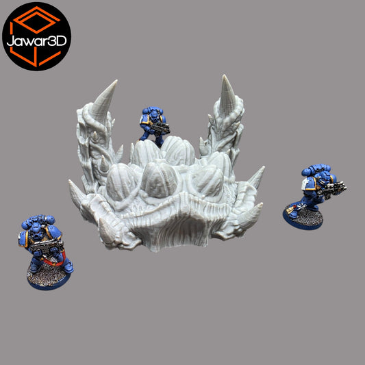 Wargaming 28mm scatter terrain scenery showing 3D-printed item that is compatible with games such as Warhammer 40K, Star Wars Legions, D+D, Dungeons and Dragons, Sci-Fi, Fantasy and other miniature tabletop games. Brand Jawar3d found at www.jawar3d.co.uk.