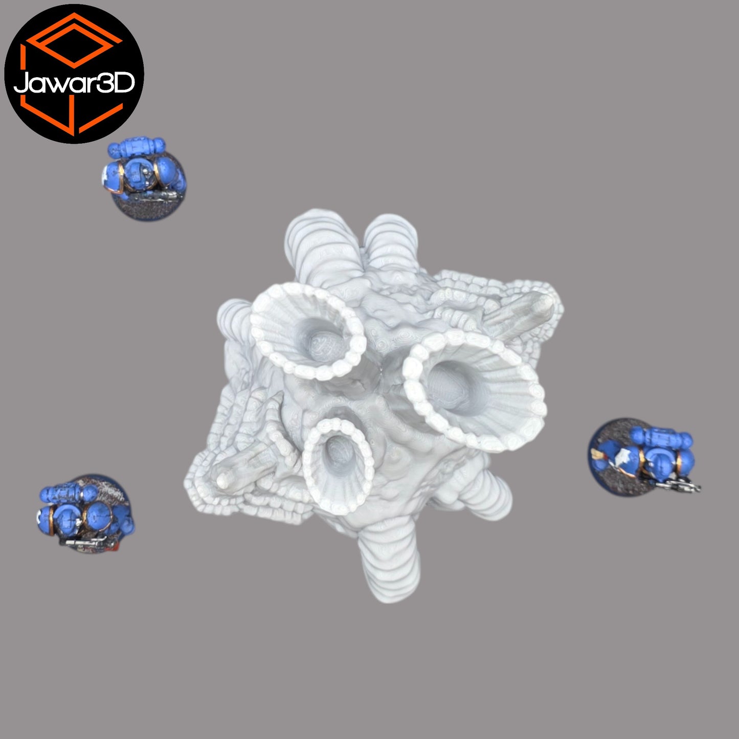 Wargaming 28mm scatter terrain scenery showing 3D-printed item that is compatible with games such as Warhammer 40K, Star Wars Legions, D+D, Dungeons and Dragons, Sci-Fi, Fantasy and other miniature tabletop games. Brand Jawar3d found at www.jawar3d.co.uk.