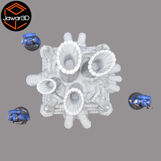 Wargaming 28mm scatter terrain scenery showing 3D-printed item that is compatible with games such as Warhammer 40K, Star Wars Legions, D+D, Dungeons and Dragons, Sci-Fi, Fantasy and other miniature tabletop games. Brand Jawar3d found at www.jawar3d.co.uk.