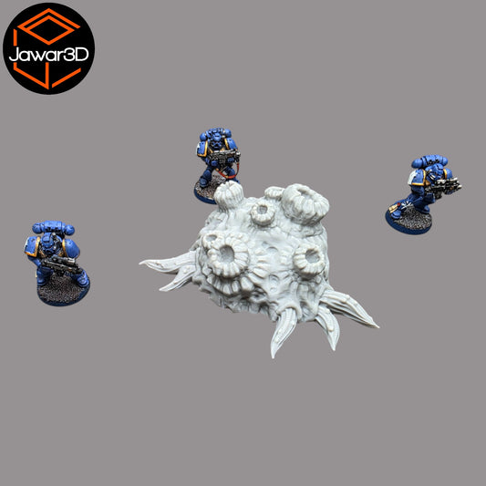 Wargaming 28mm scatter terrain scenery showing 3D-printed item that is compatible with games such as Warhammer 40K, Star Wars Legions, D+D, Dungeons and Dragons, Sci-Fi, Fantasy and other miniature tabletop games. Brand Jawar3d found at www.jawar3d.co.uk.