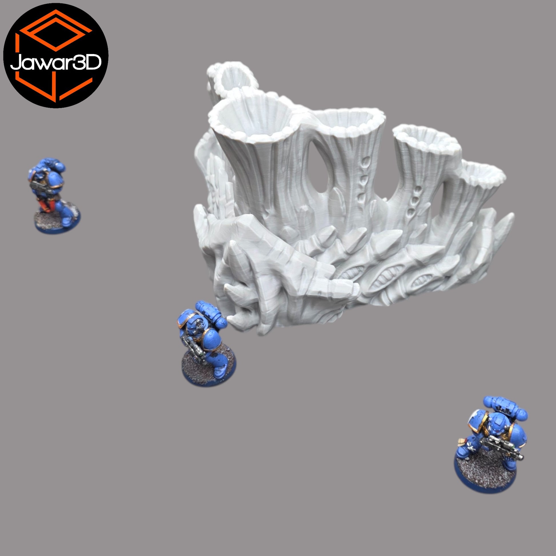 Wargaming 28mm scatter terrain scenery showing 3D-printed item that is compatible with games such as Warhammer 40K, Star Wars Legions, D+D, Dungeons and Dragons, Sci-Fi, Fantasy and other miniature tabletop games. Brand Jawar3d found at www.jawar3d.co.uk.