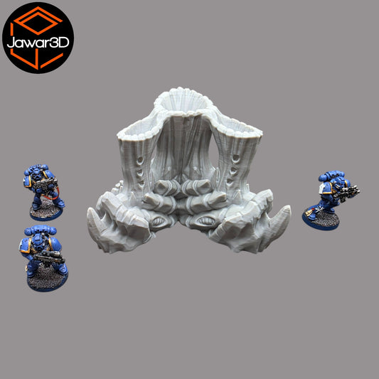 Wargaming 28mm scatter terrain scenery showing 3D-printed item that is compatible with games such as Warhammer 40K, Star Wars Legions, D+D, Dungeons and Dragons, Sci-Fi, Fantasy and other miniature tabletop games. Brand Jawar3d found at www.jawar3d.co.uk.