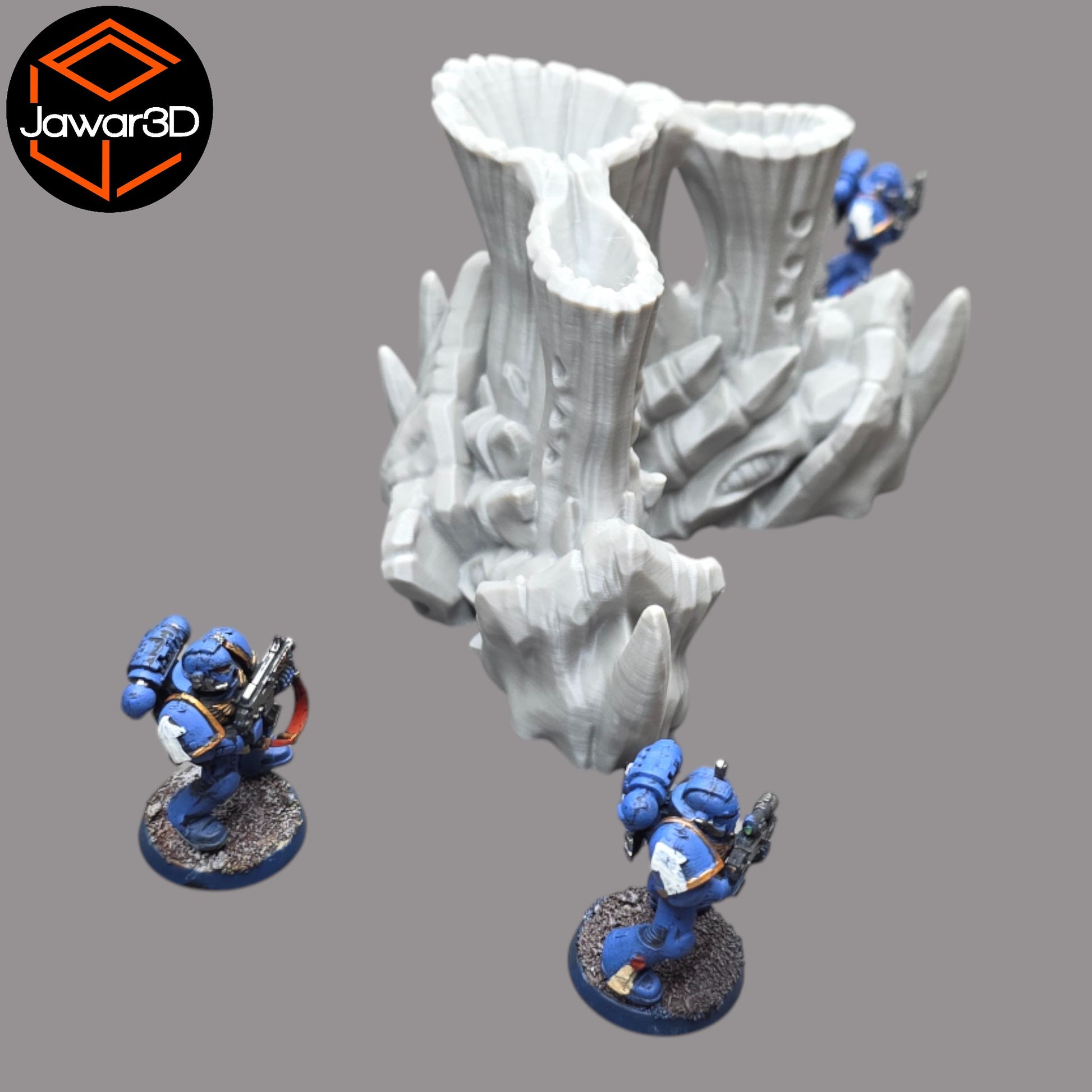 Wargaming 28mm scatter terrain scenery showing 3D-printed item that is compatible with games such as Warhammer 40K, Star Wars Legions, D+D, Dungeons and Dragons, Sci-Fi, Fantasy and other miniature tabletop games. Brand Jawar3d found at www.jawar3d.co.uk.