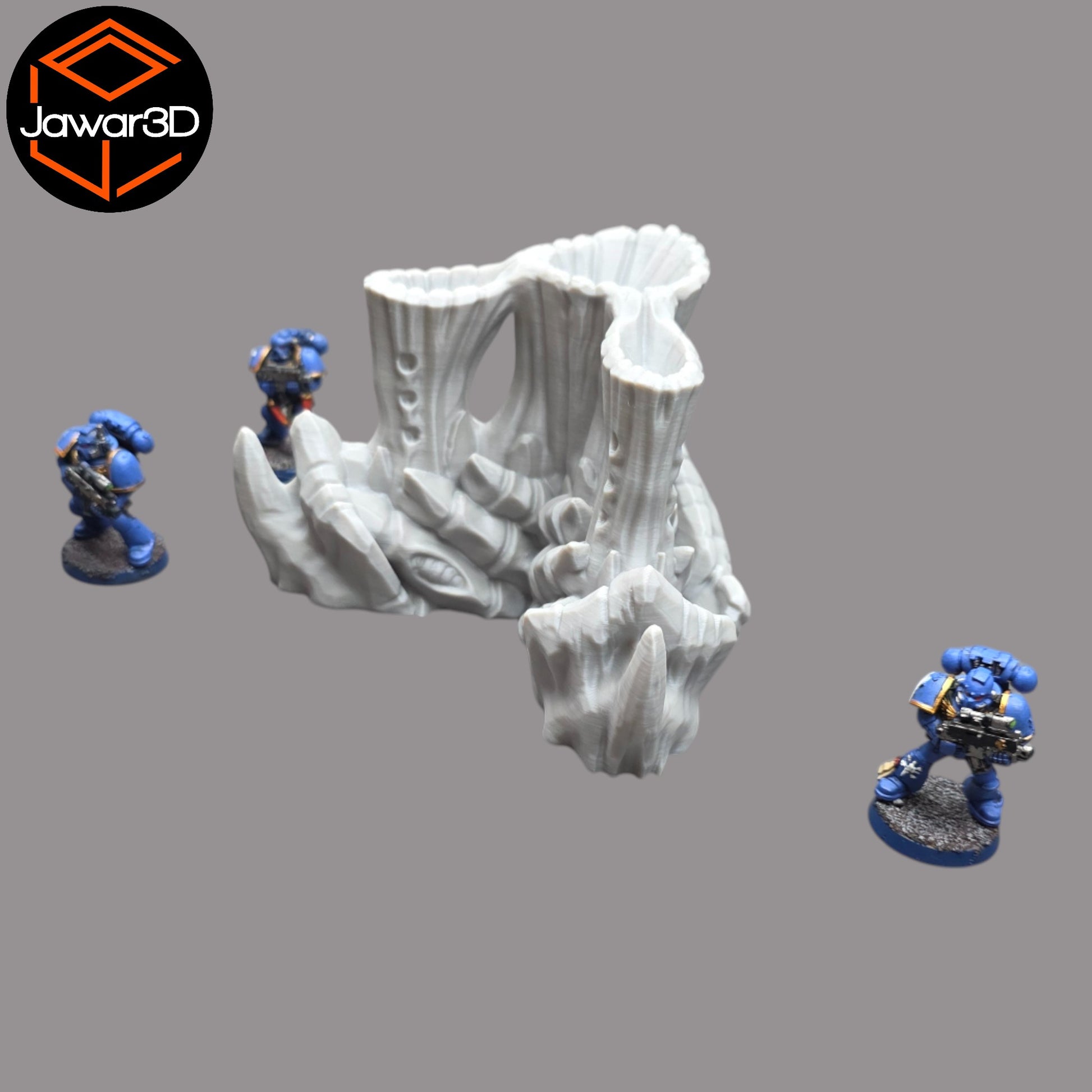 Wargaming 28mm scatter terrain scenery showing 3D-printed item that is compatible with games such as Warhammer 40K, Star Wars Legions, D+D, Dungeons and Dragons, Sci-Fi, Fantasy and other miniature tabletop games. Brand Jawar3d found at www.jawar3d.co.uk.