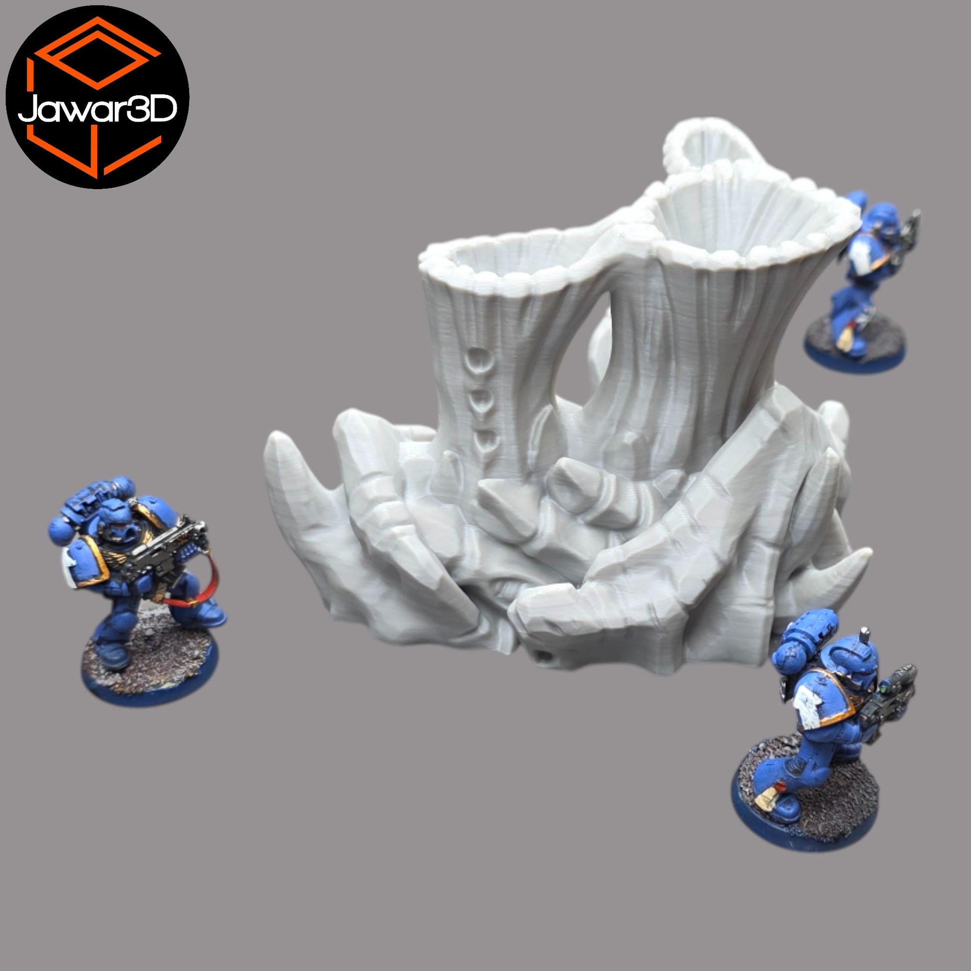 Wargaming 28mm scatter terrain scenery showing 3D-printed item that is compatible with games such as Warhammer 40K, Star Wars Legions, D+D, Dungeons and Dragons, Sci-Fi, Fantasy and other miniature tabletop games. Brand Jawar3d found at www.jawar3d.co.uk.