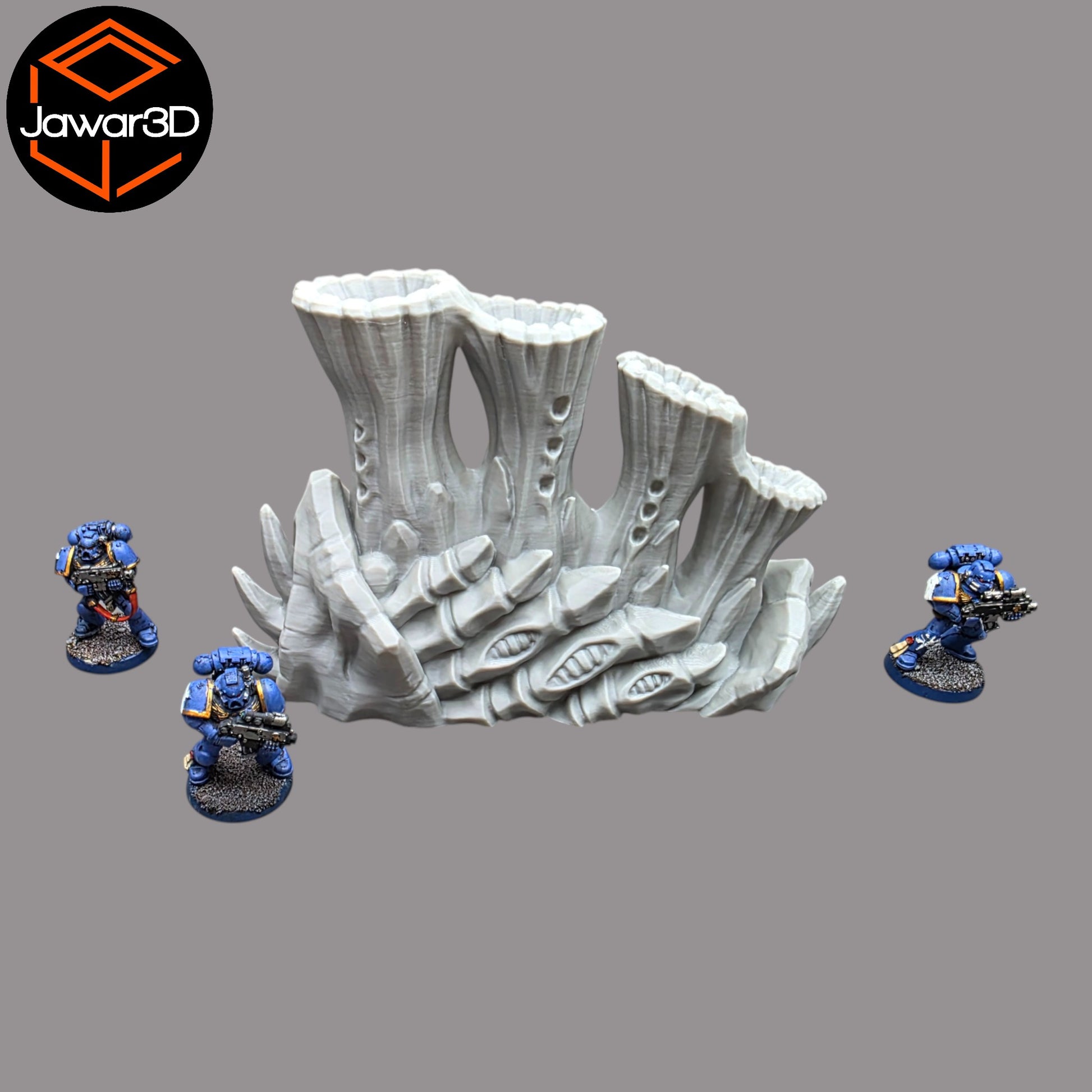 Wargaming 28mm scatter terrain scenery showing 3D-printed item that is compatible with games such as Warhammer 40K, Star Wars Legions, D+D, Dungeons and Dragons, Sci-Fi, Fantasy and other miniature tabletop games. Brand Jawar3d found at www.jawar3d.co.uk.