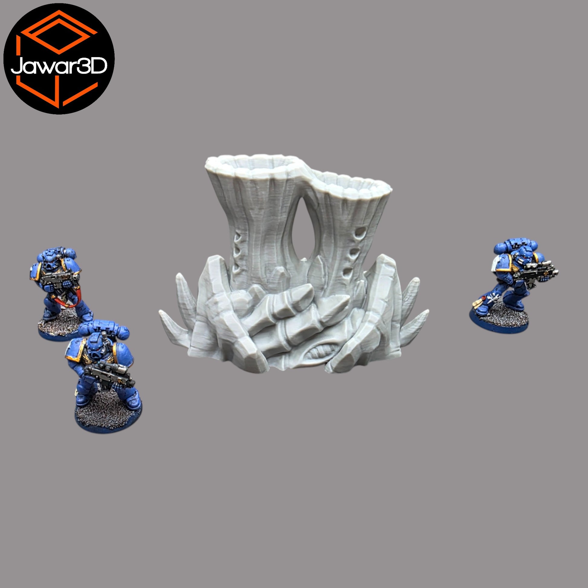 Wargaming 28mm scatter terrain scenery showing 3D-printed item that is compatible with games such as Warhammer 40K, Star Wars Legions, D+D, Dungeons and Dragons, Sci-Fi, Fantasy and other miniature tabletop games. Brand Jawar3d found at www.jawar3d.co.uk.
