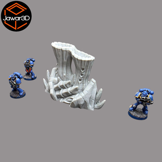 Wargaming 28mm scatter terrain scenery showing 3D-printed item that is compatible with games such as Warhammer 40K, Star Wars Legions, D+D, Dungeons and Dragons, Sci-Fi, Fantasy and other miniature tabletop games. Brand Jawar3d found at www.jawar3d.co.uk.