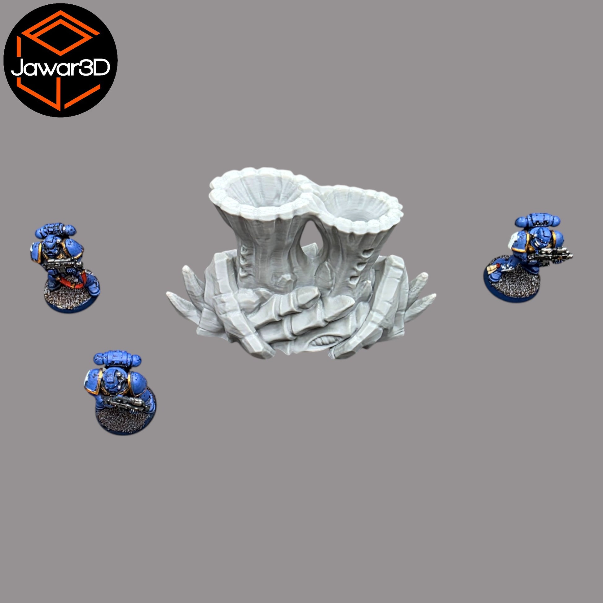 Wargaming 28mm scatter terrain scenery showing 3D-printed item that is compatible with games such as Warhammer 40K, Star Wars Legions, D+D, Dungeons and Dragons, Sci-Fi, Fantasy and other miniature tabletop games. Brand Jawar3d found at www.jawar3d.co.uk.